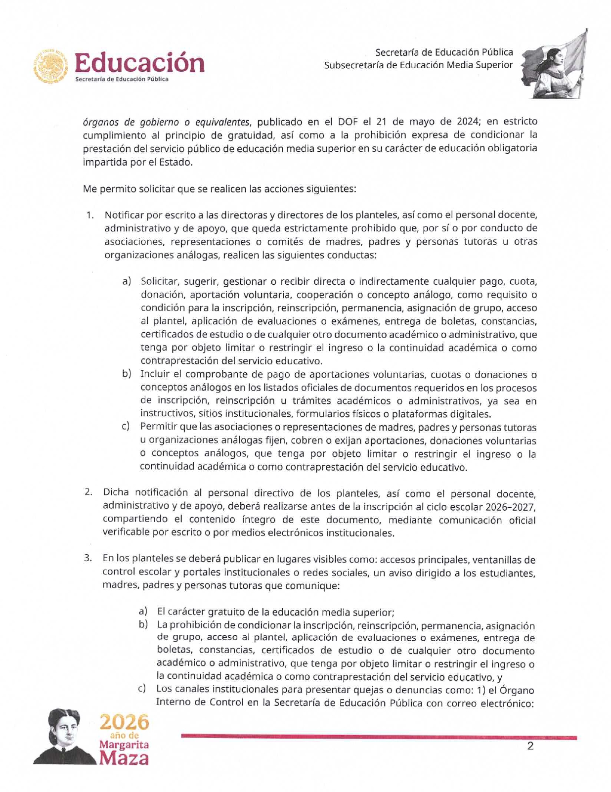 Oficio Circular