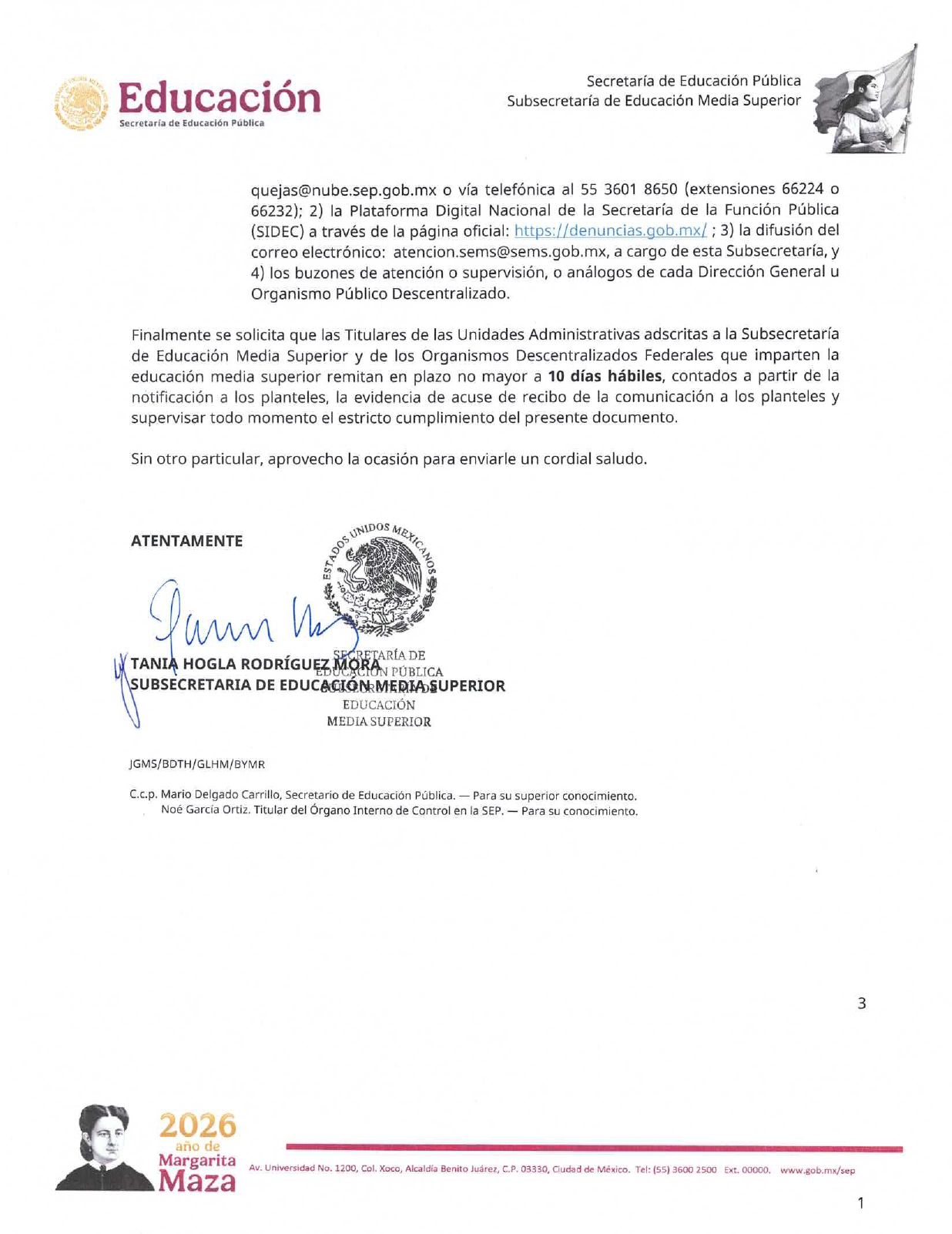 Oficio Circular